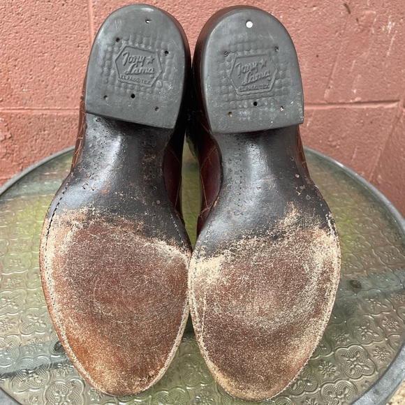 Tony Lama Vintage El Rey Collection Exotic Alligator Western Cowboy Boots Size 9 - Picture 12 of 15